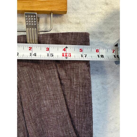 AGB Women Linen Blend Career Skirt Pockets Classy Old Money Size 10 Lined - Picture 3 of 6